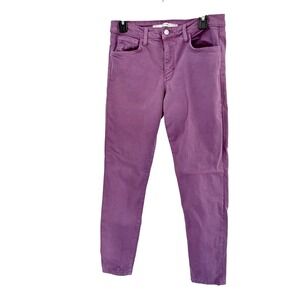 Joes Jeans The Skinny Vibrant Statement Purple Mid Rise Stretch Denim Wms W30